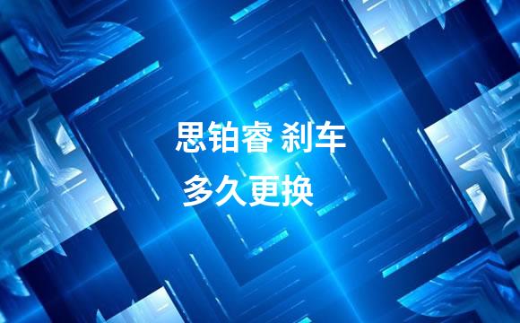 思铂睿 刹车 多久更换